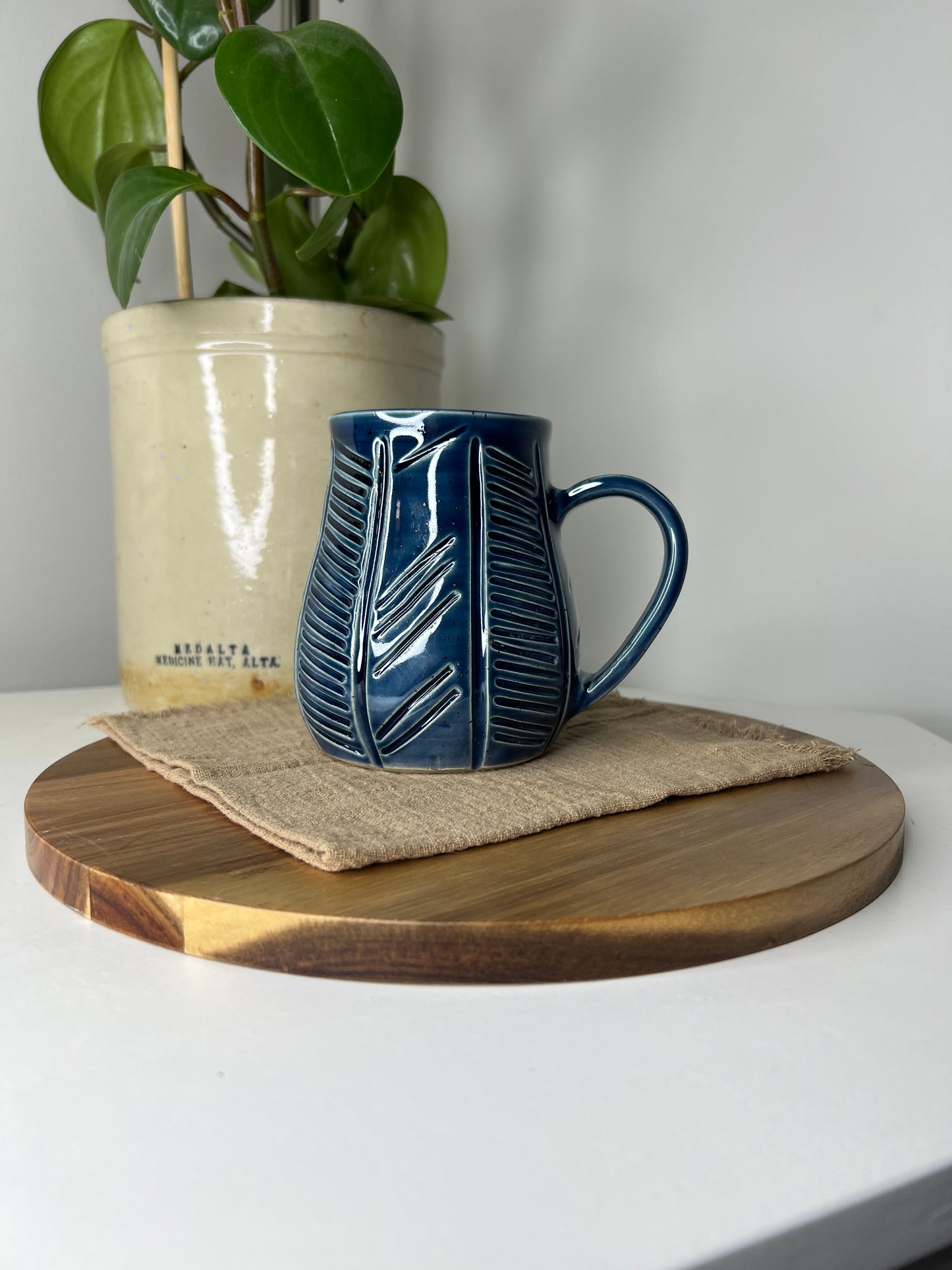 Set of 2 Hand Carved Mugs