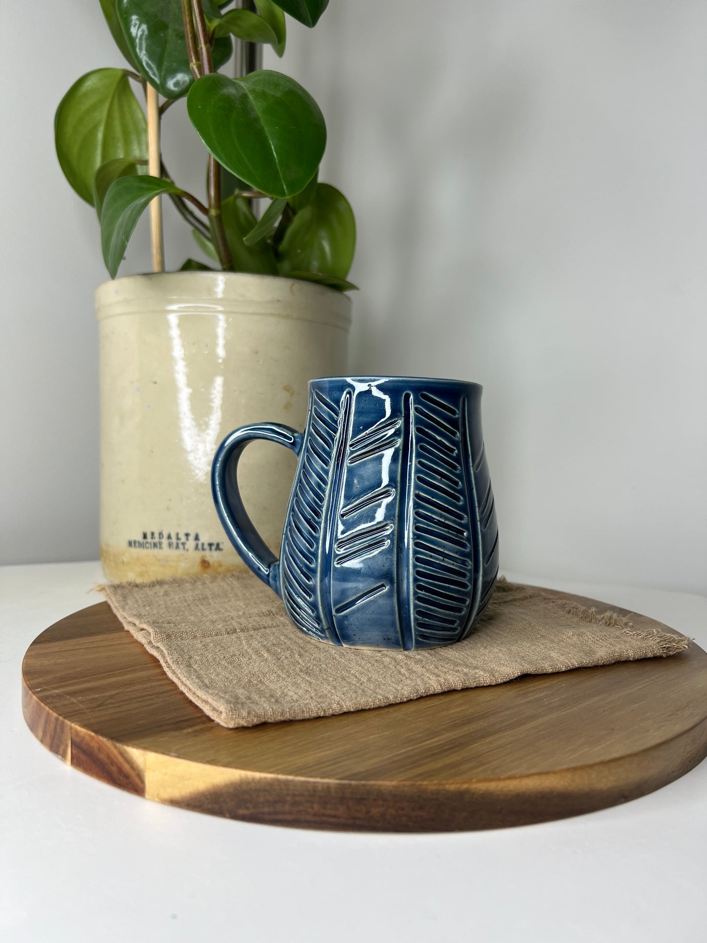 Set of 2 Hand Carved Mugs